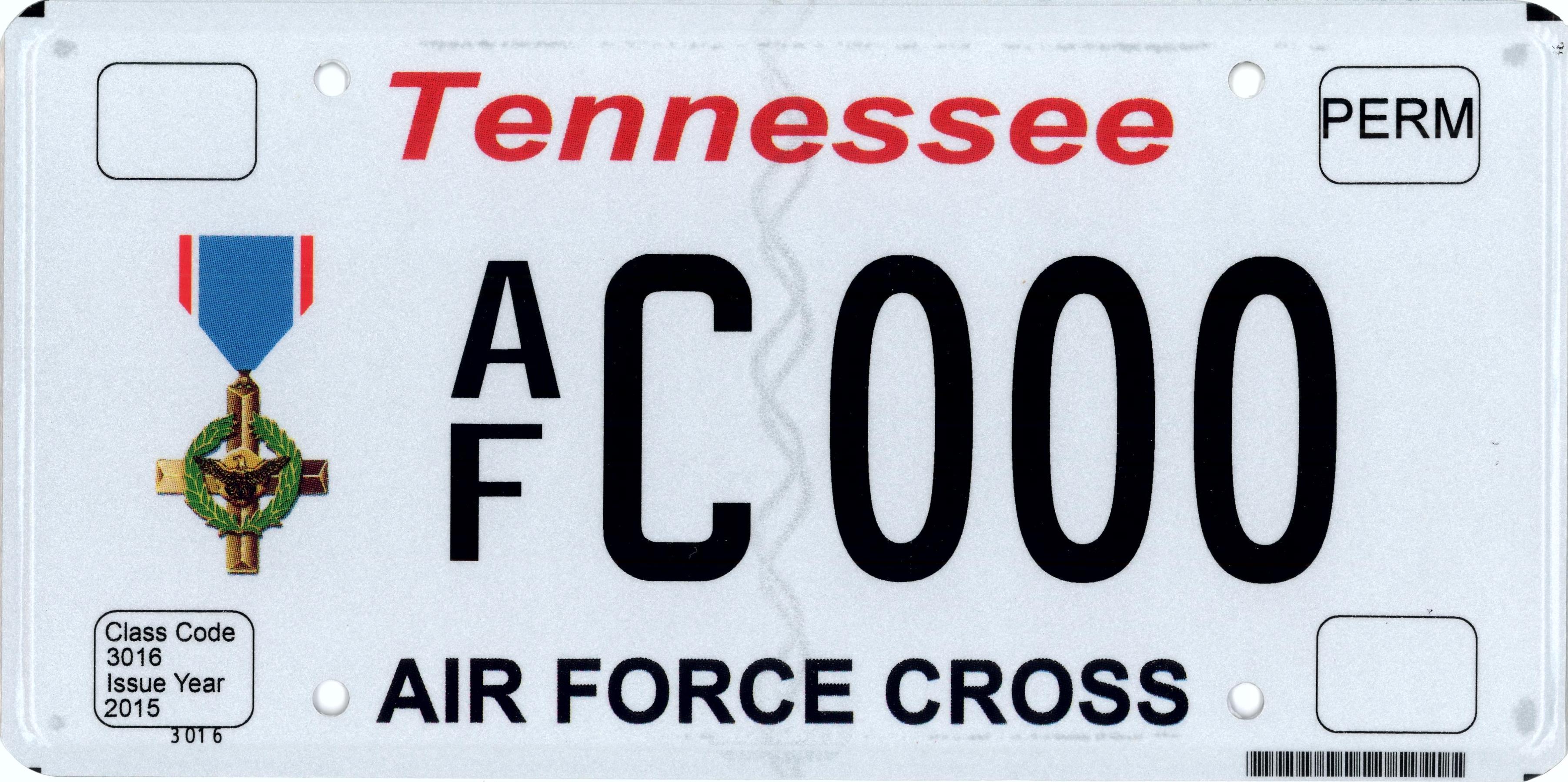 AIR FORCE CROSS PLATE Vehicle Services County Clerk Guide