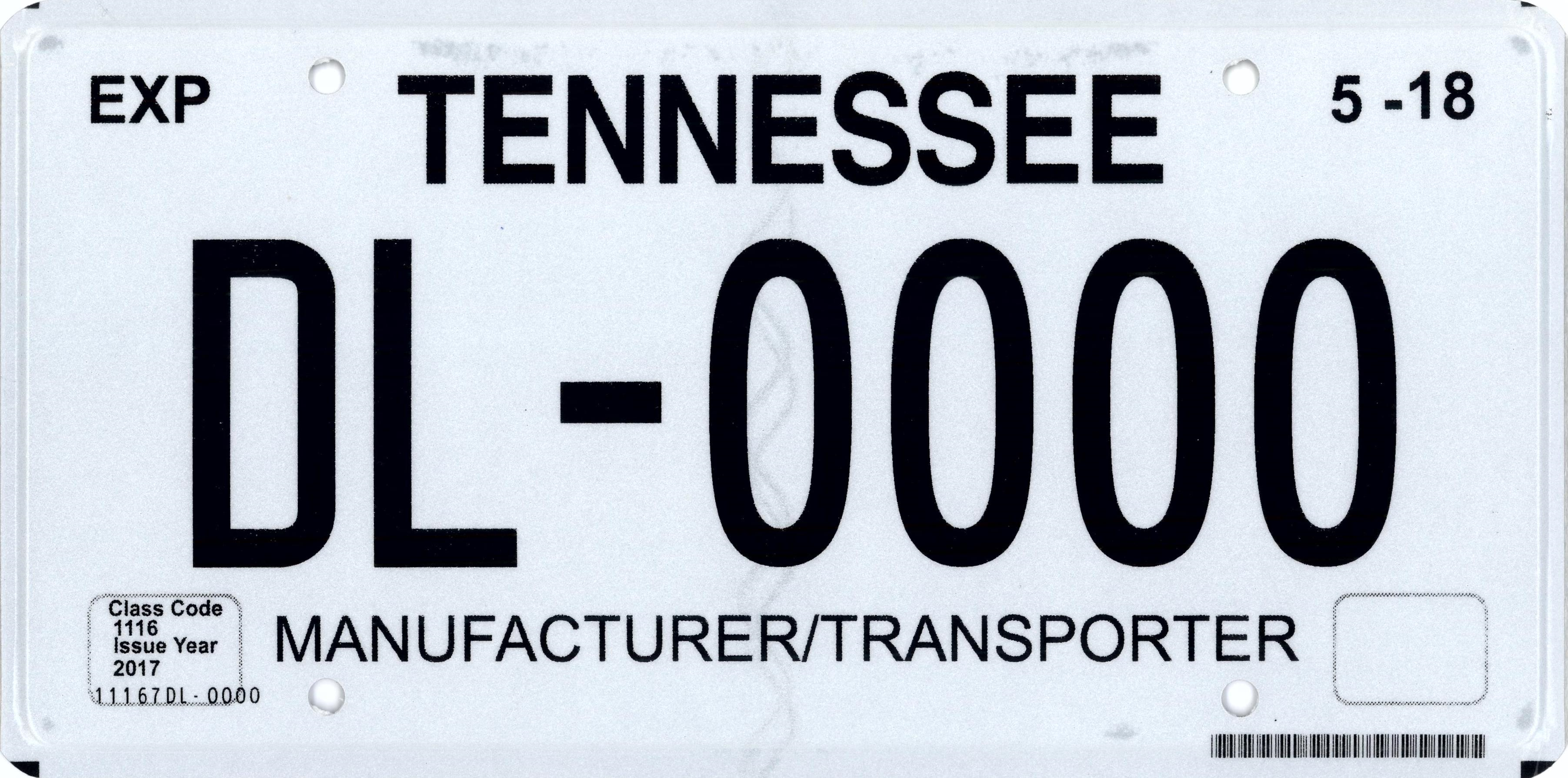 Dealer Misc/Transporter/Manufacturer "DL" Plates County Clerks Guide