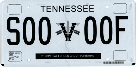 Airborne Special Forces Green Military Metal License Plate Auto Car Truck Tag