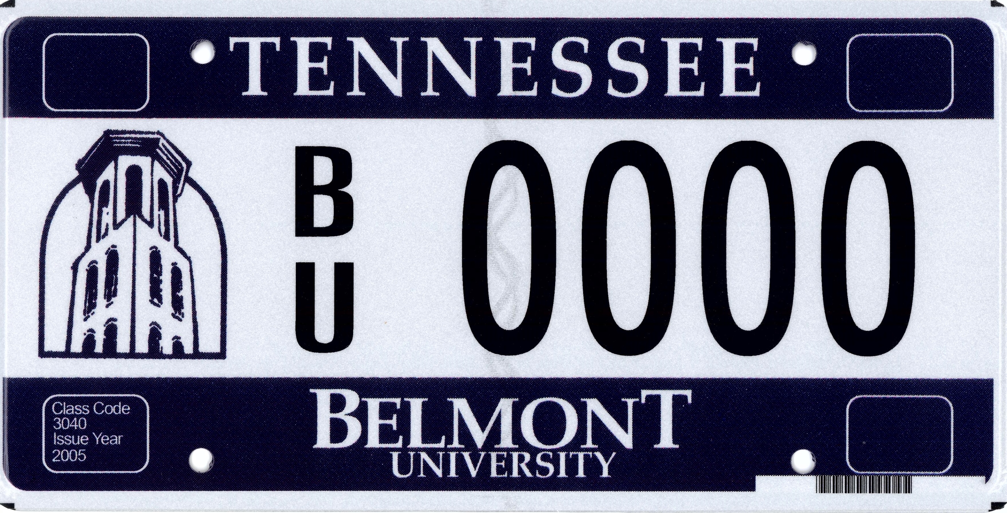 BELMONT UNIVERSITY COLLEGIATE PLATE Vehicle Services County Clerk Guide