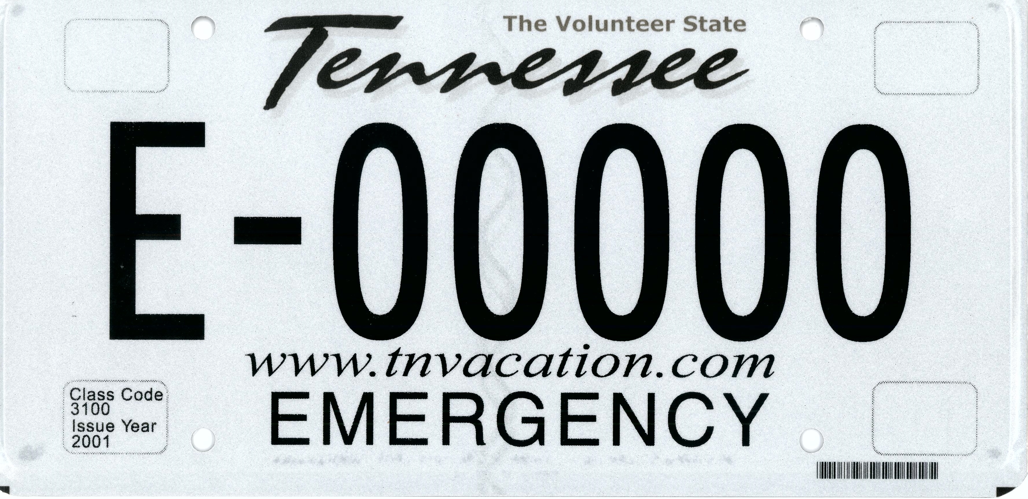 Tennessee Specialty License Plate for EVs