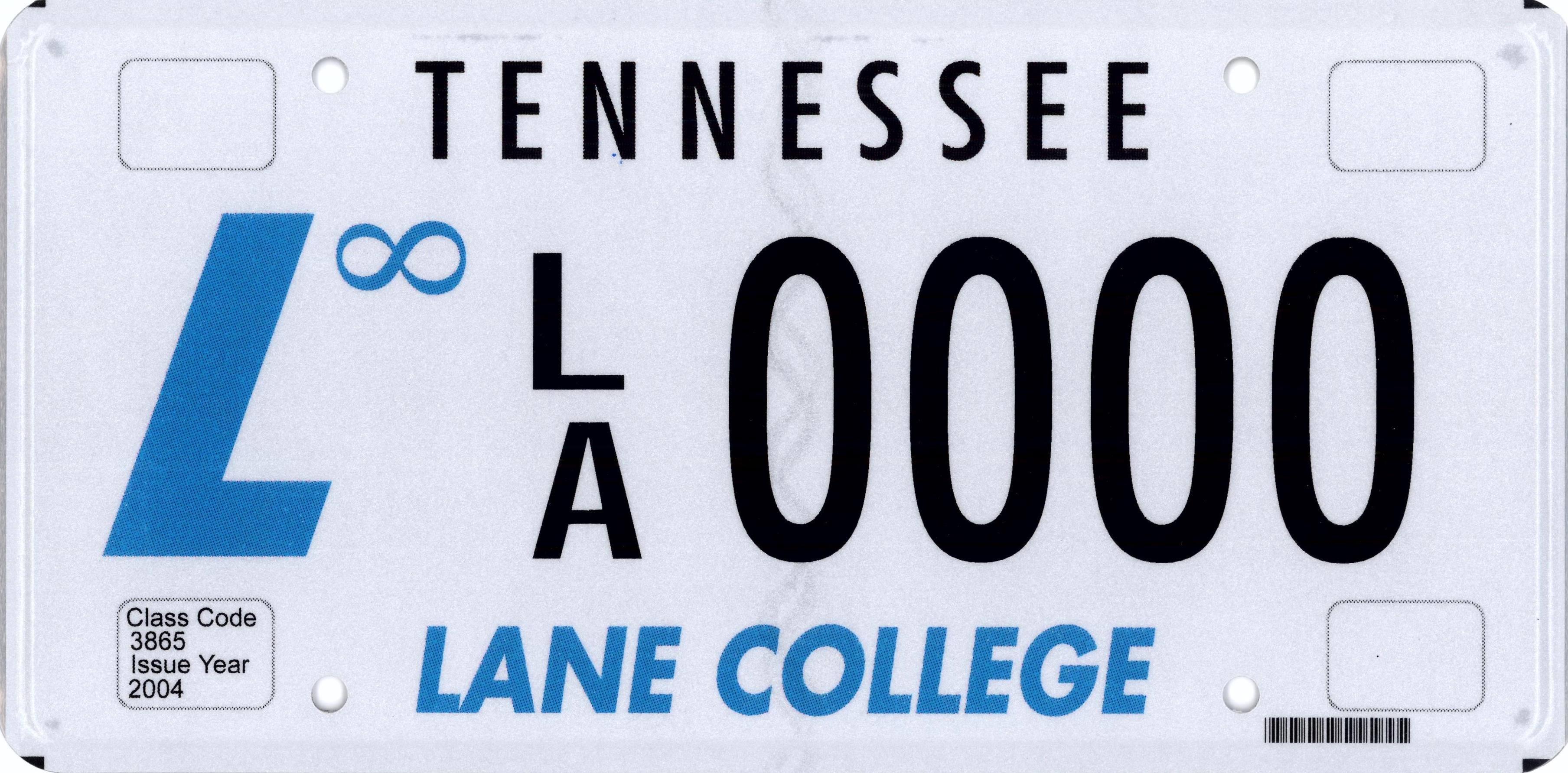 LANE COLLEGE COLLEGIATE PLATE Vehicle Services County Clerk Guide
