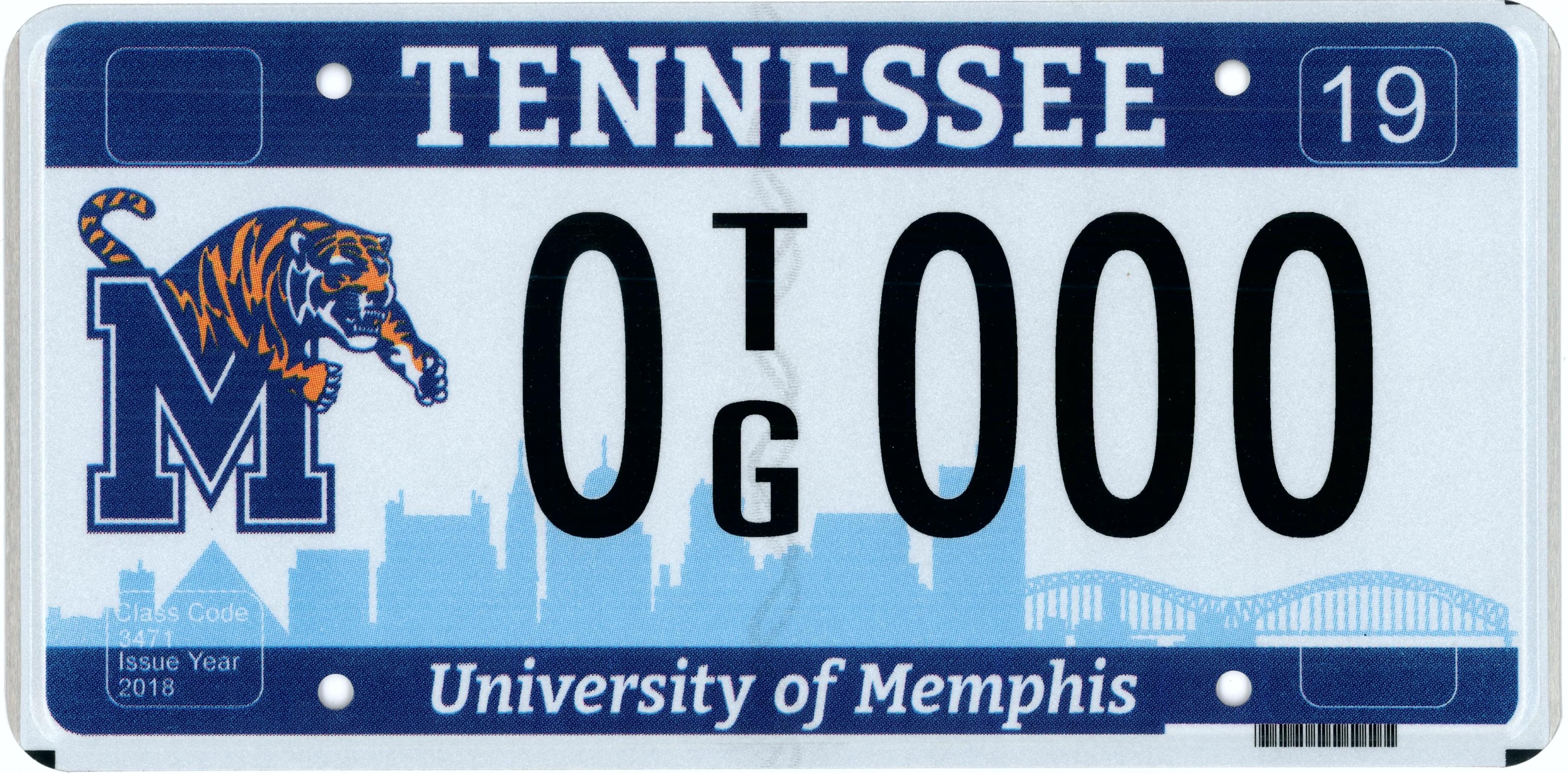 MEMPHIS COLLEGIATE PLATE Vehicle Services County Clerk Guide